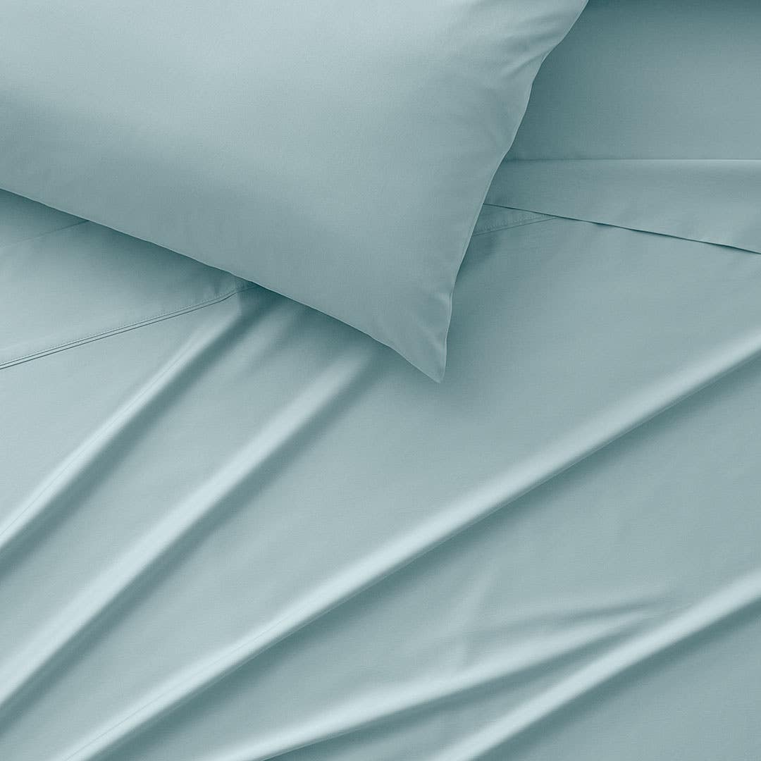 York 375 TC Cotton Sateen Sheet Set - Aquamarine