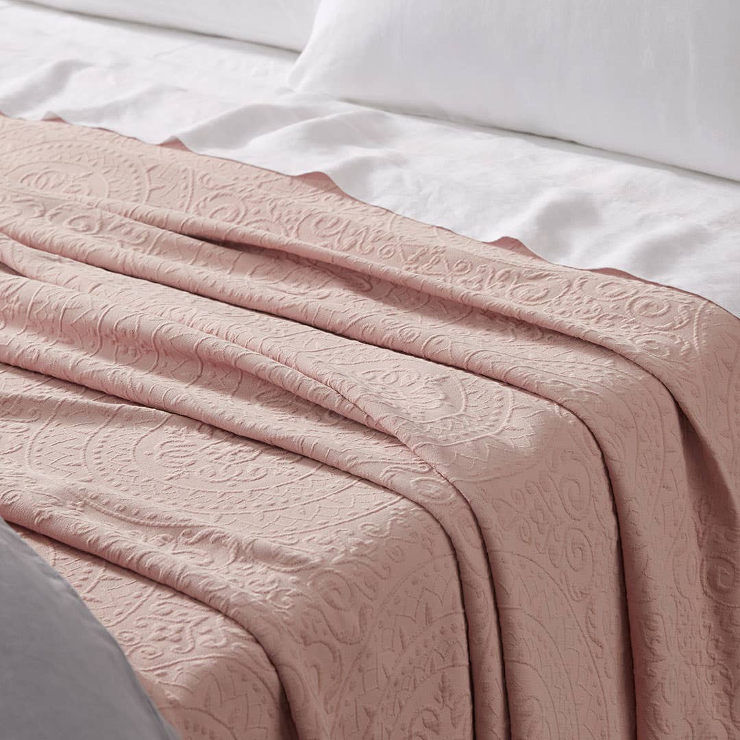 Estelle Cotton Blanket - Blush