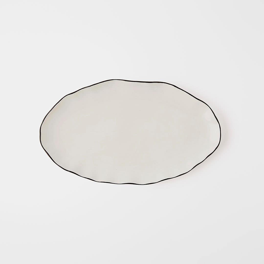 Newbry Oval Platter - White