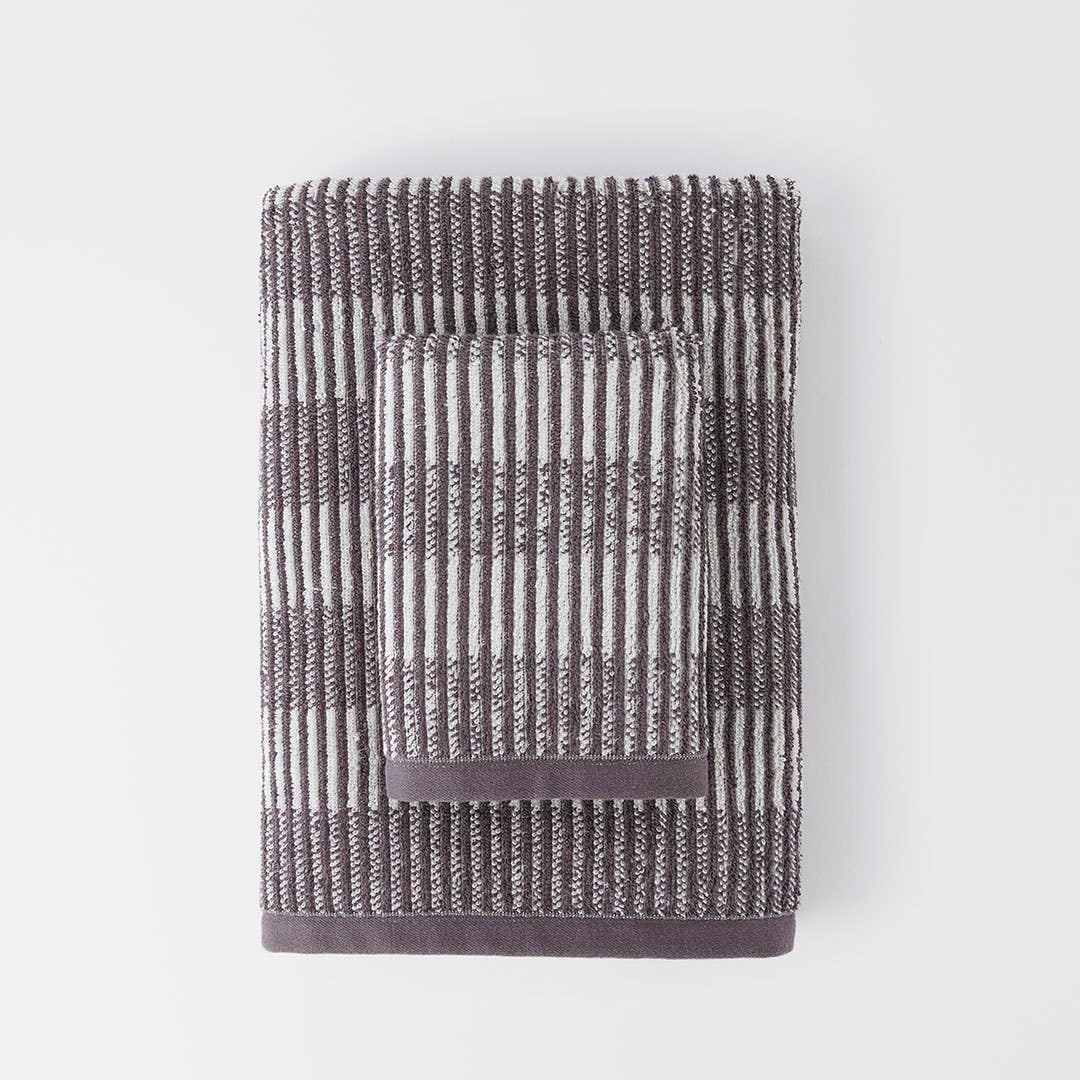 Adana Towel - Charcoal/Ivory