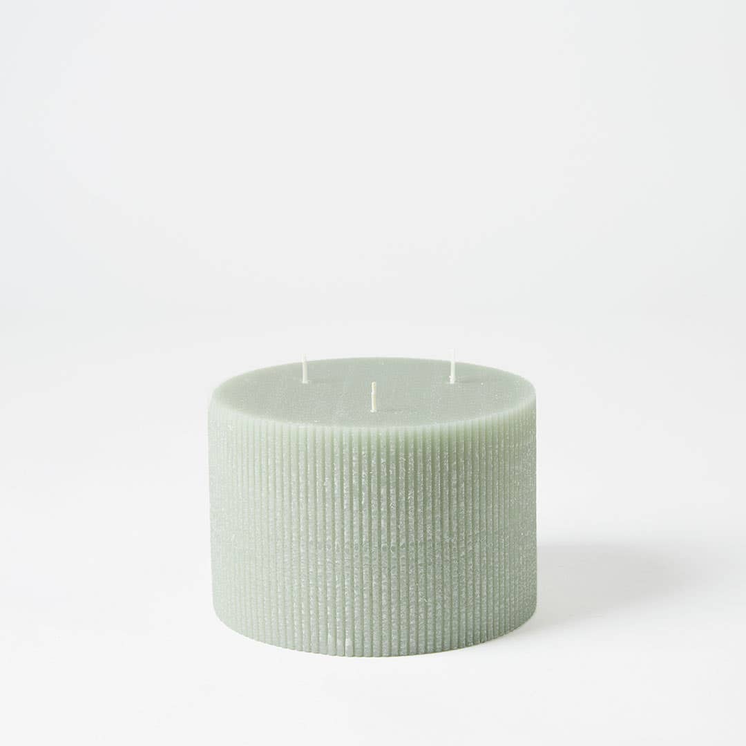 Fine Ribbed Candle - Mint