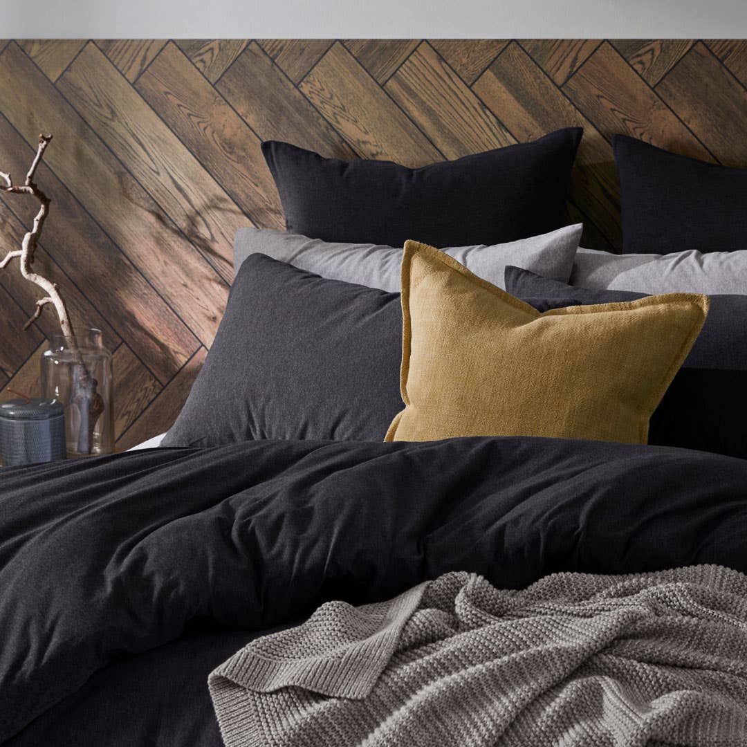 Jersey Quilt Cover - Charcoal