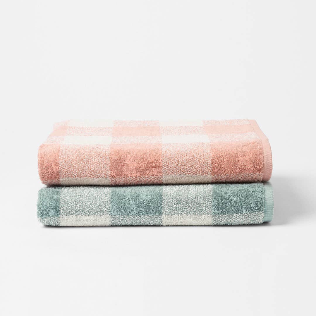 Gingham Towel - Pale Blue