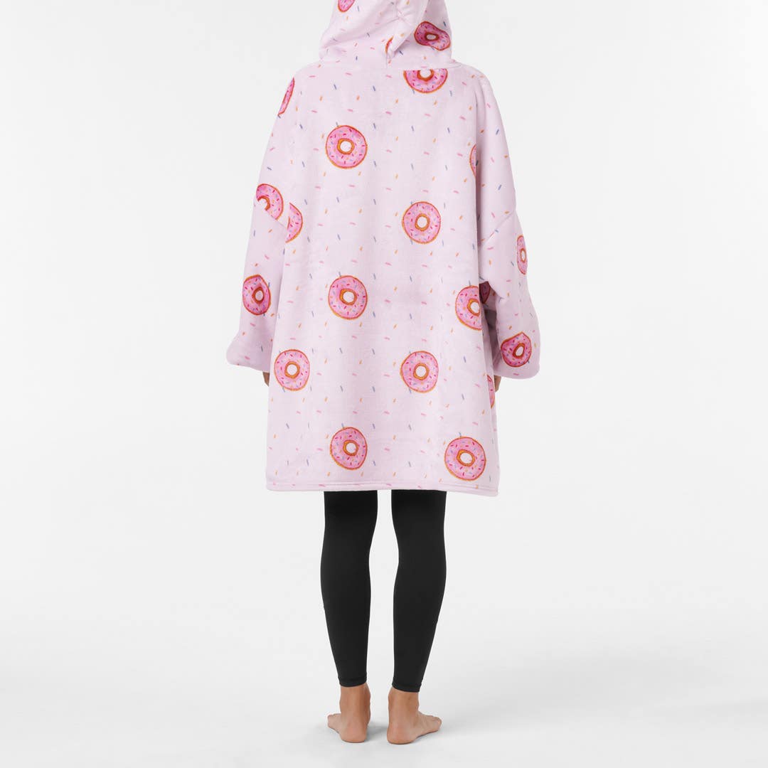 Doughnuts Hooded Sherpa Blanket