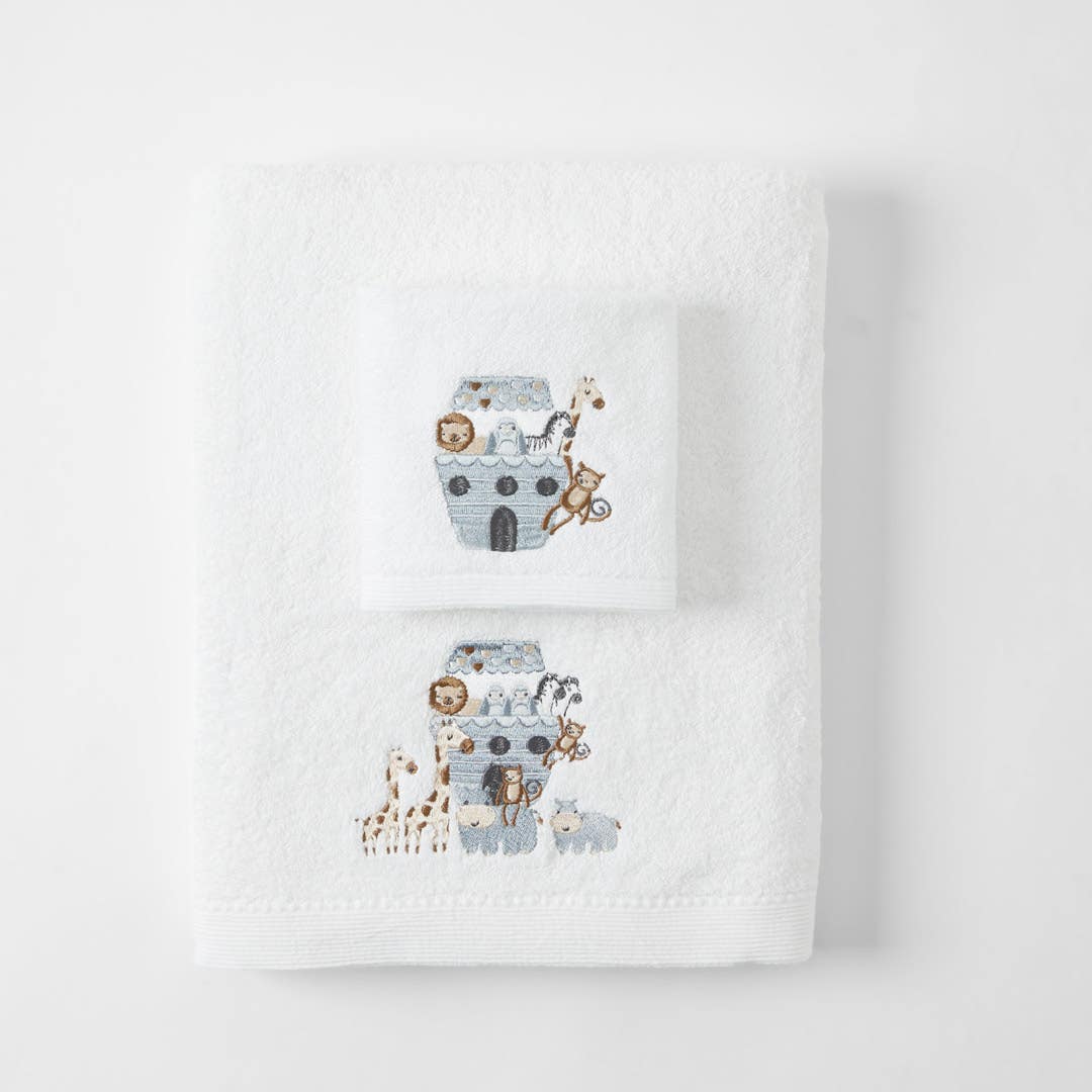 Noahs Ark Kids Bath Towel And Washer Set