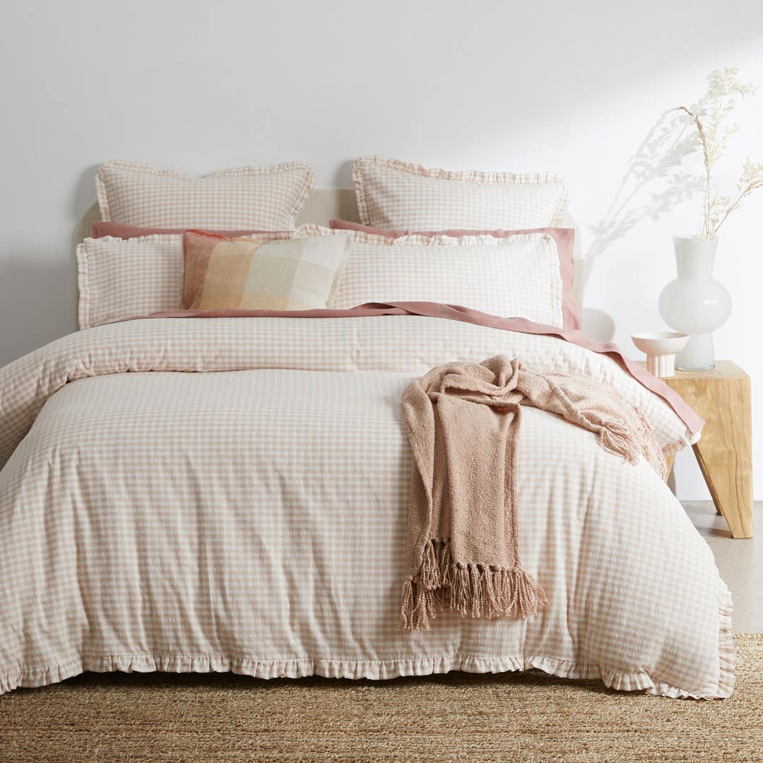 Eliza Quilt Cover - Blush