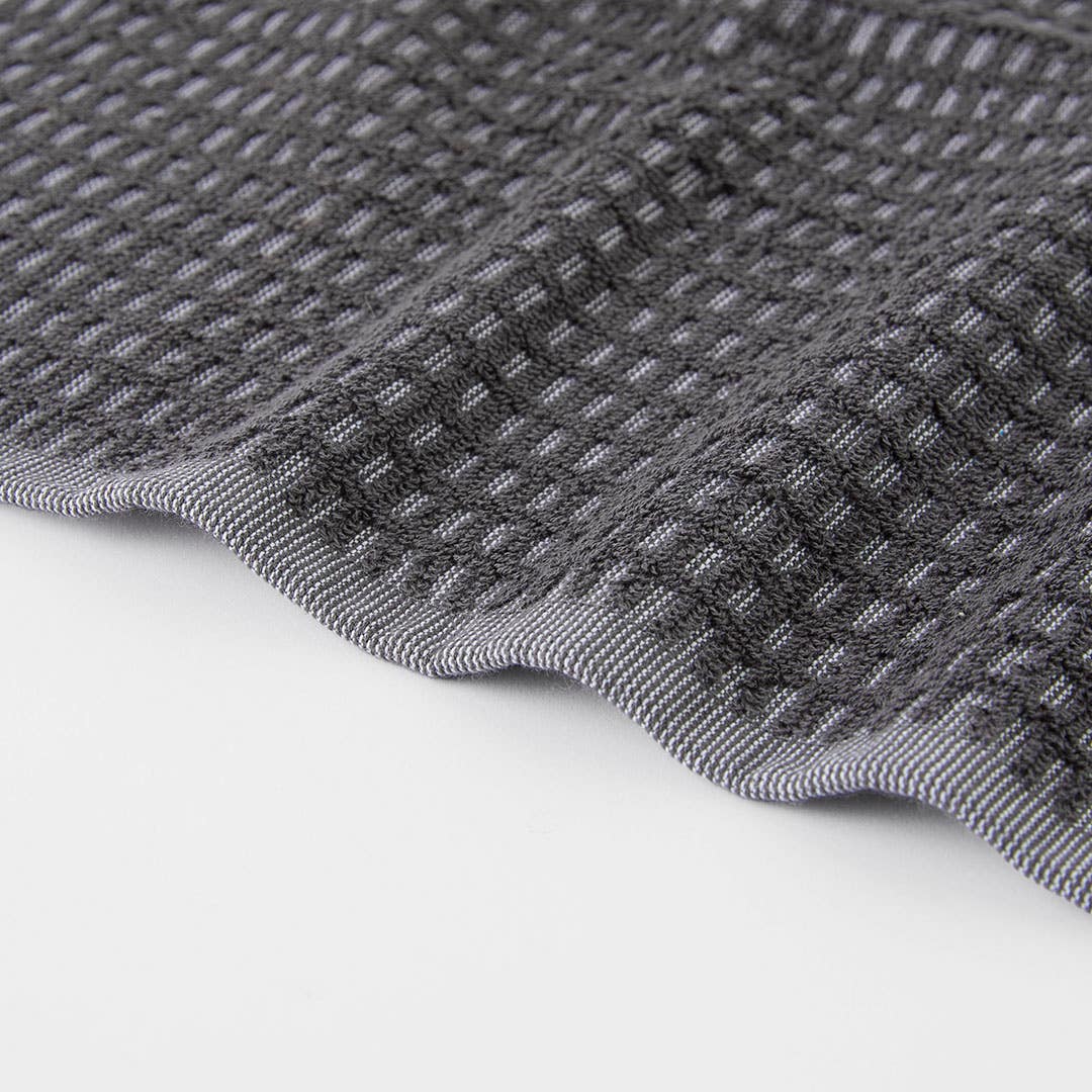 Ethan Waffle Towel - Charcoal