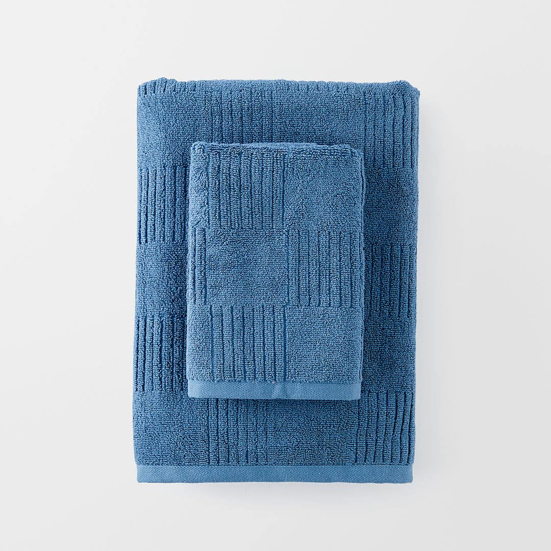 Marla Rib Towel - Blue