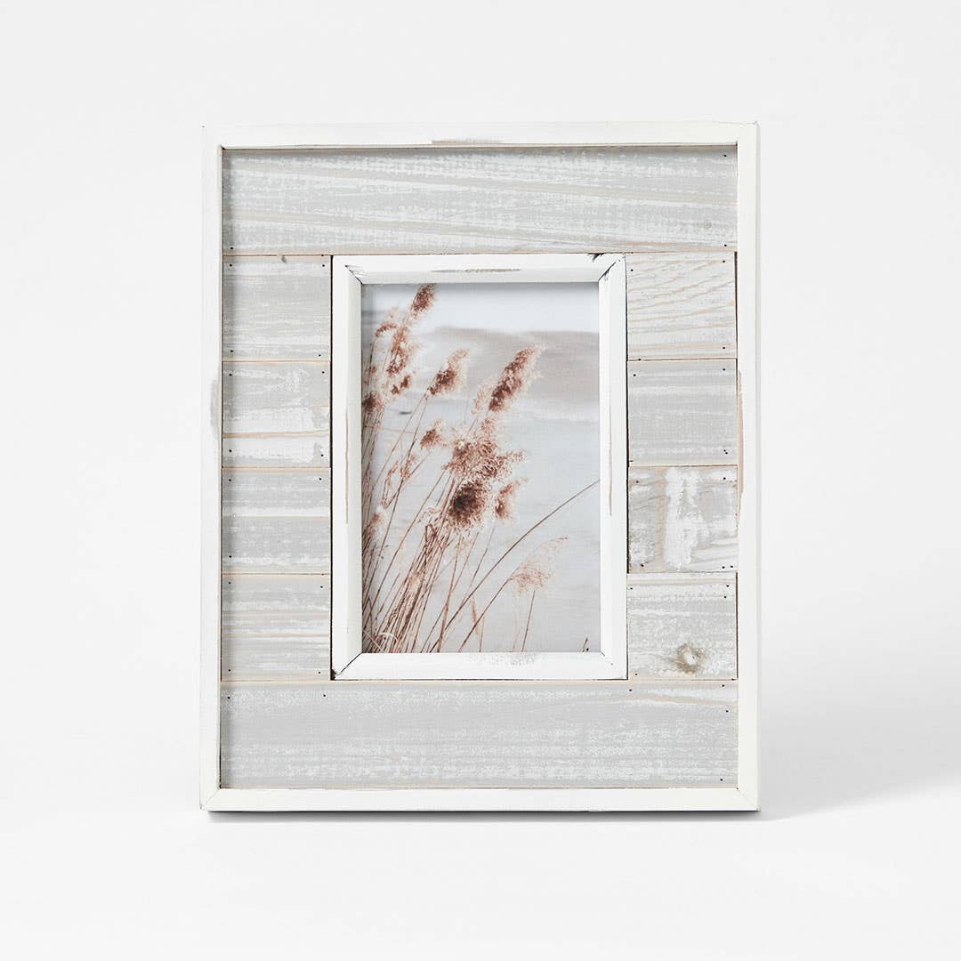 Washlook Horizontal 4x6 Frame - Grey White