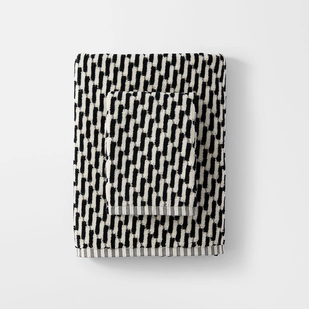 Jasper Towels - Black/White