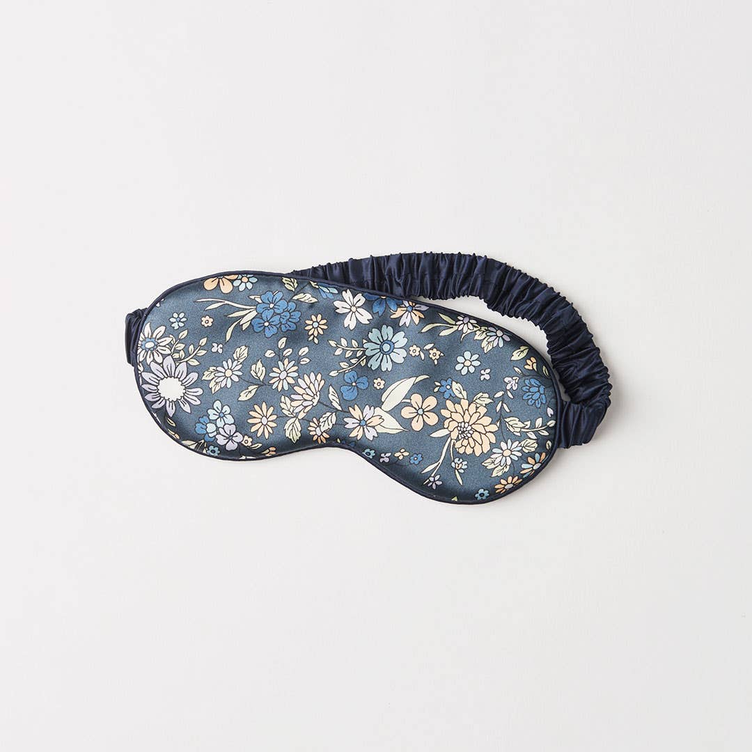 Silk Print Eye Mask - Blue