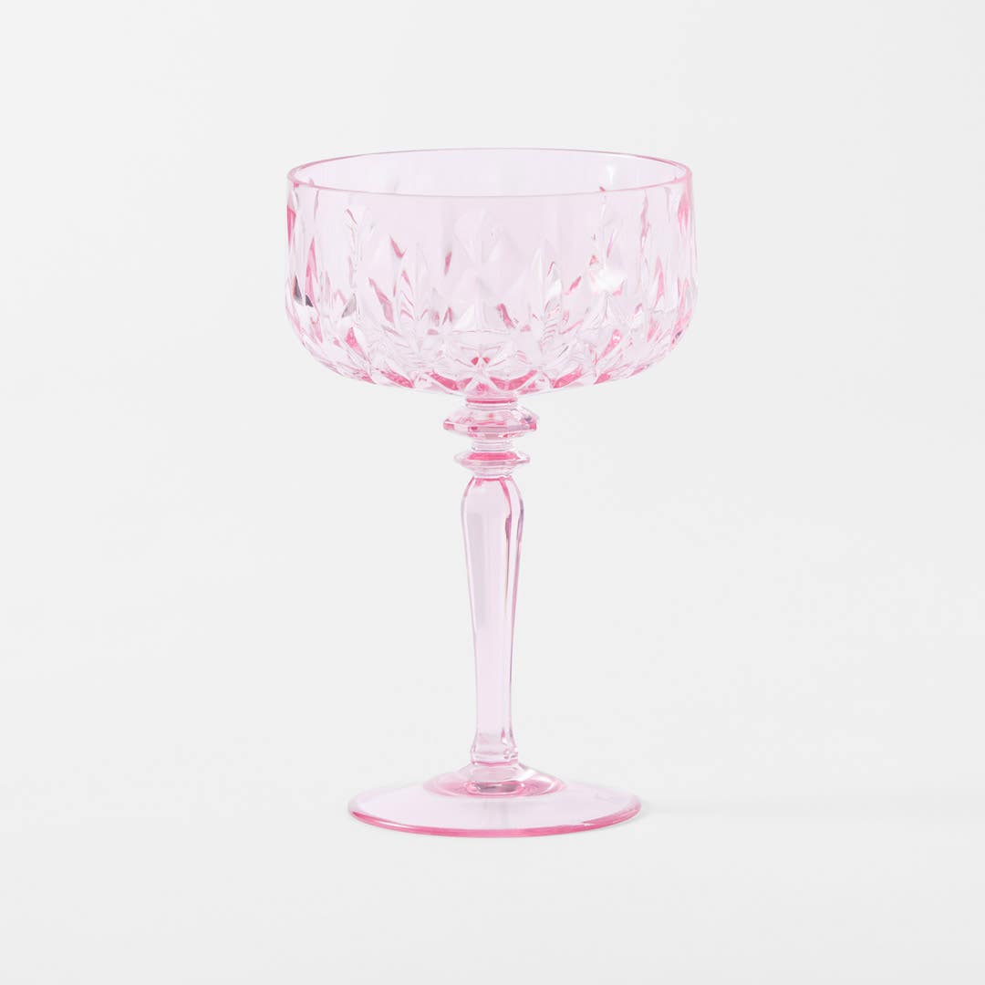 Crystal Look Champagne Coupe 380ml - Pink