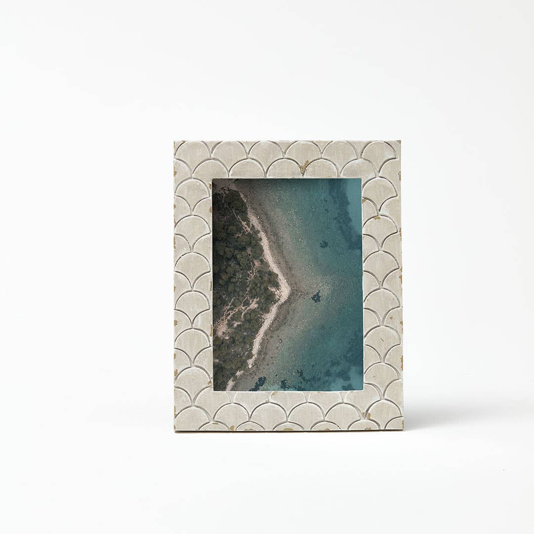 Scallop Photo 4x6 Frame - Snow