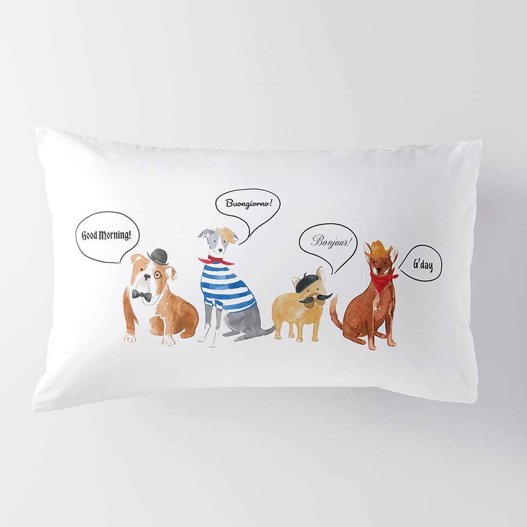 Good Morning Dogs Standard Pillowcase